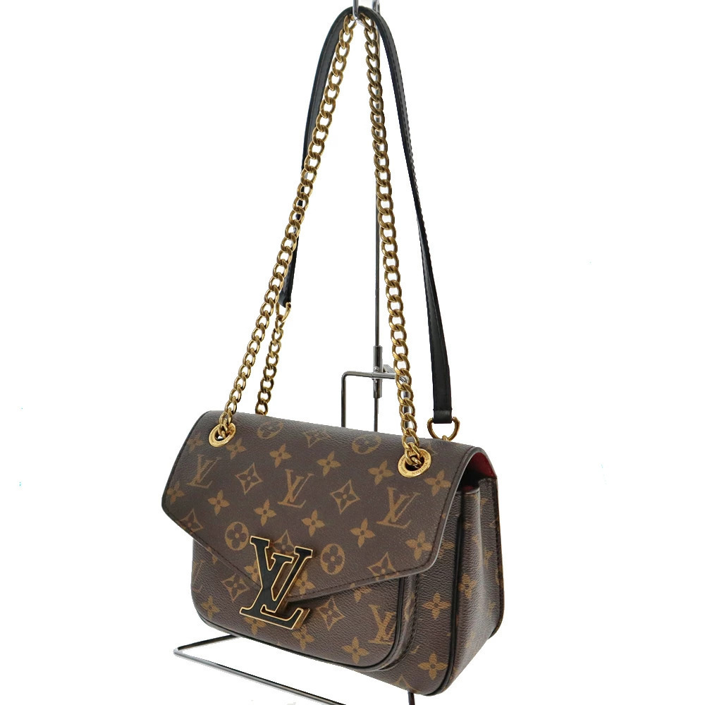 LOUIS VUITTON Passy Shoulder Bag Crossbody Monogram Canvas Brown LV